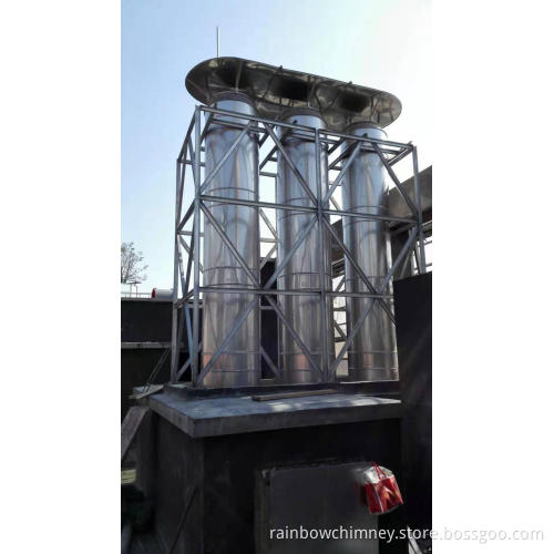 Emergency power room exhaust chimney